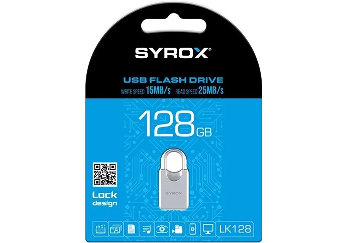 SYROX LK128 GB FLASH BELLEK (LOCK)