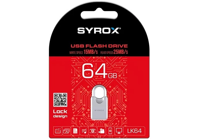 SYROX LK64 GB FLASH BELLEK (LOCK)